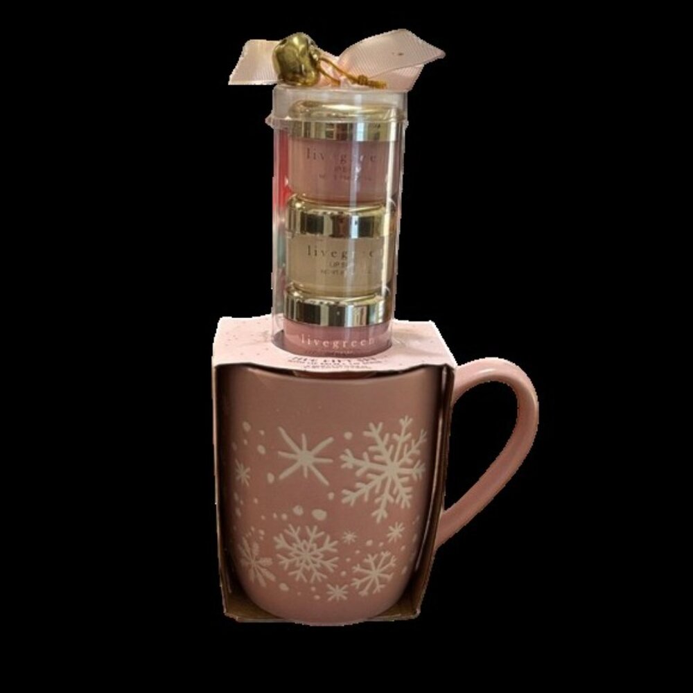 NWT Peppermint & Pine Mug & Lip Balm Set